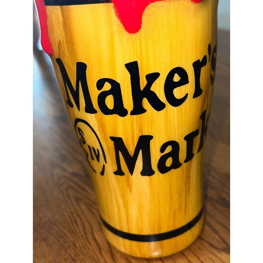 Maker's Mark Customized Tumbler with Lid and Straw New